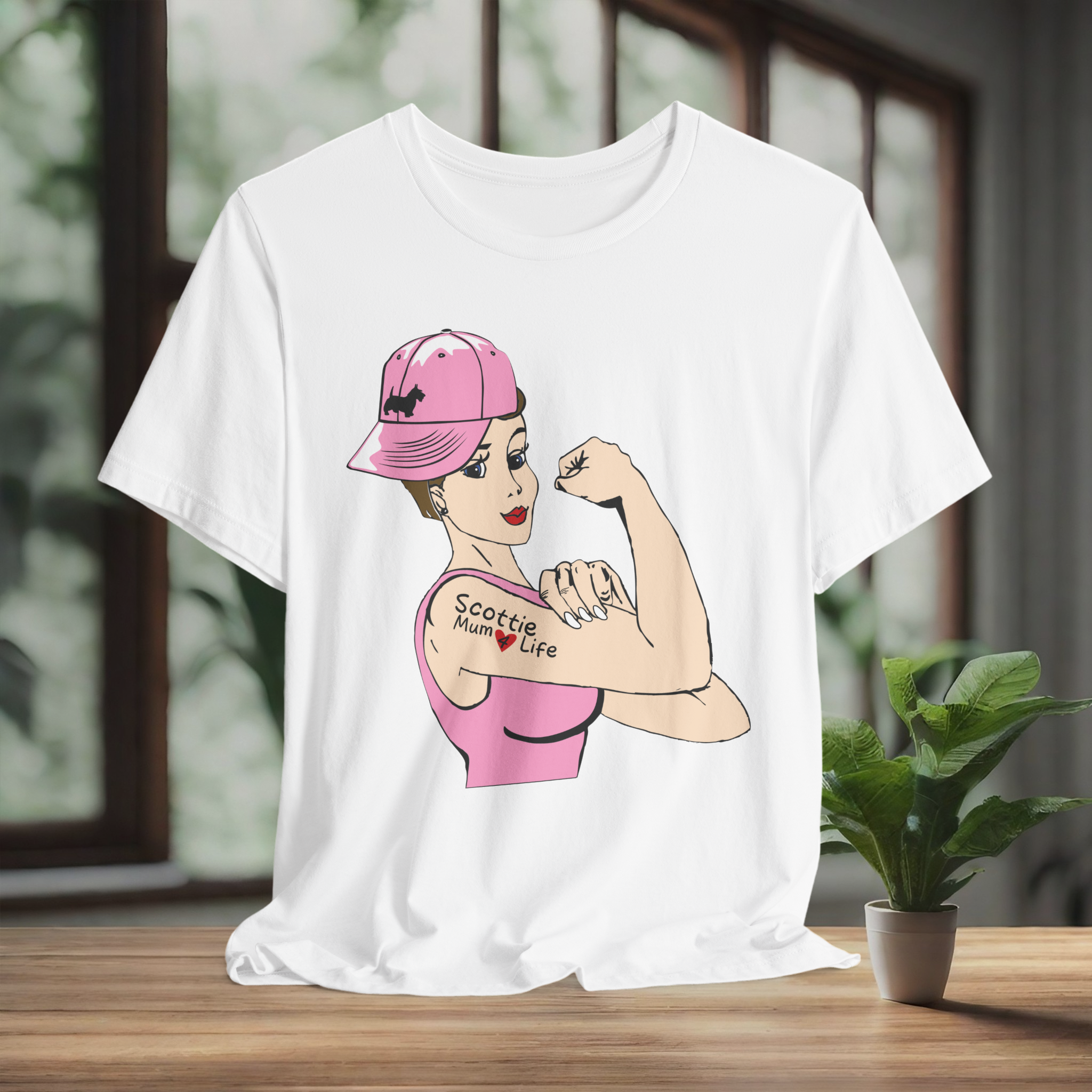 Empowering Unisex Jersey Short Sleeve Tee - 'Scottie Heart Life' Design