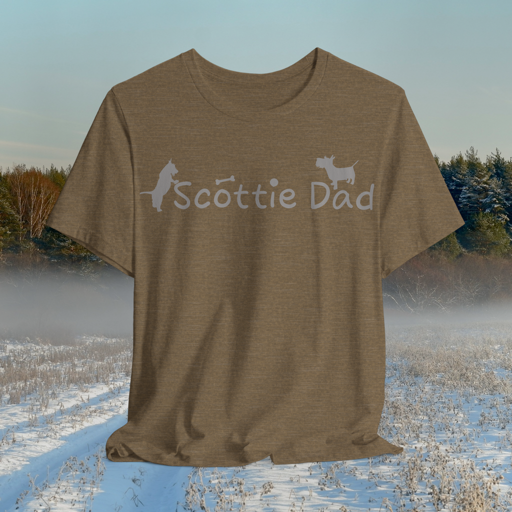 Scottie Dad Unisex Jersey Tee - Perfect Gift for Dog Lovers