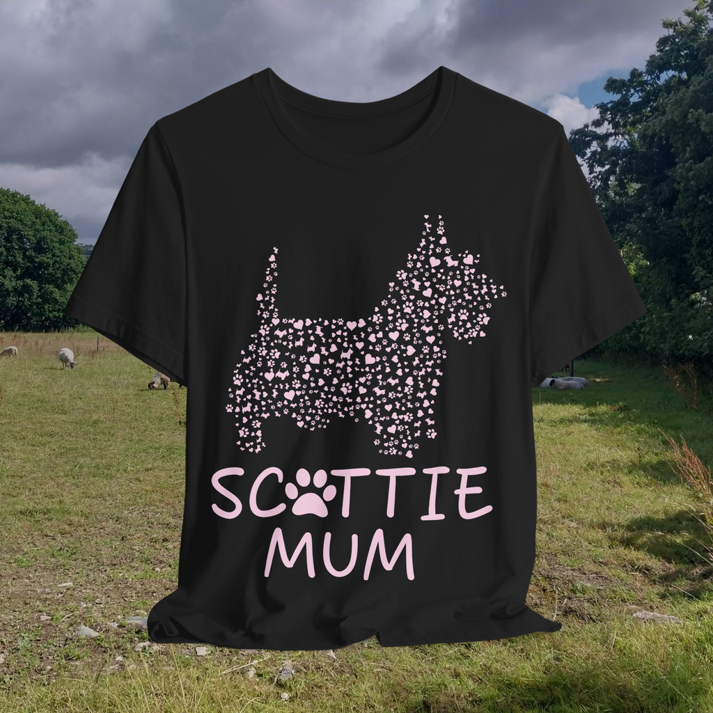 Scottie Mum Unisex Jersey Tee - Dog Lover Gift