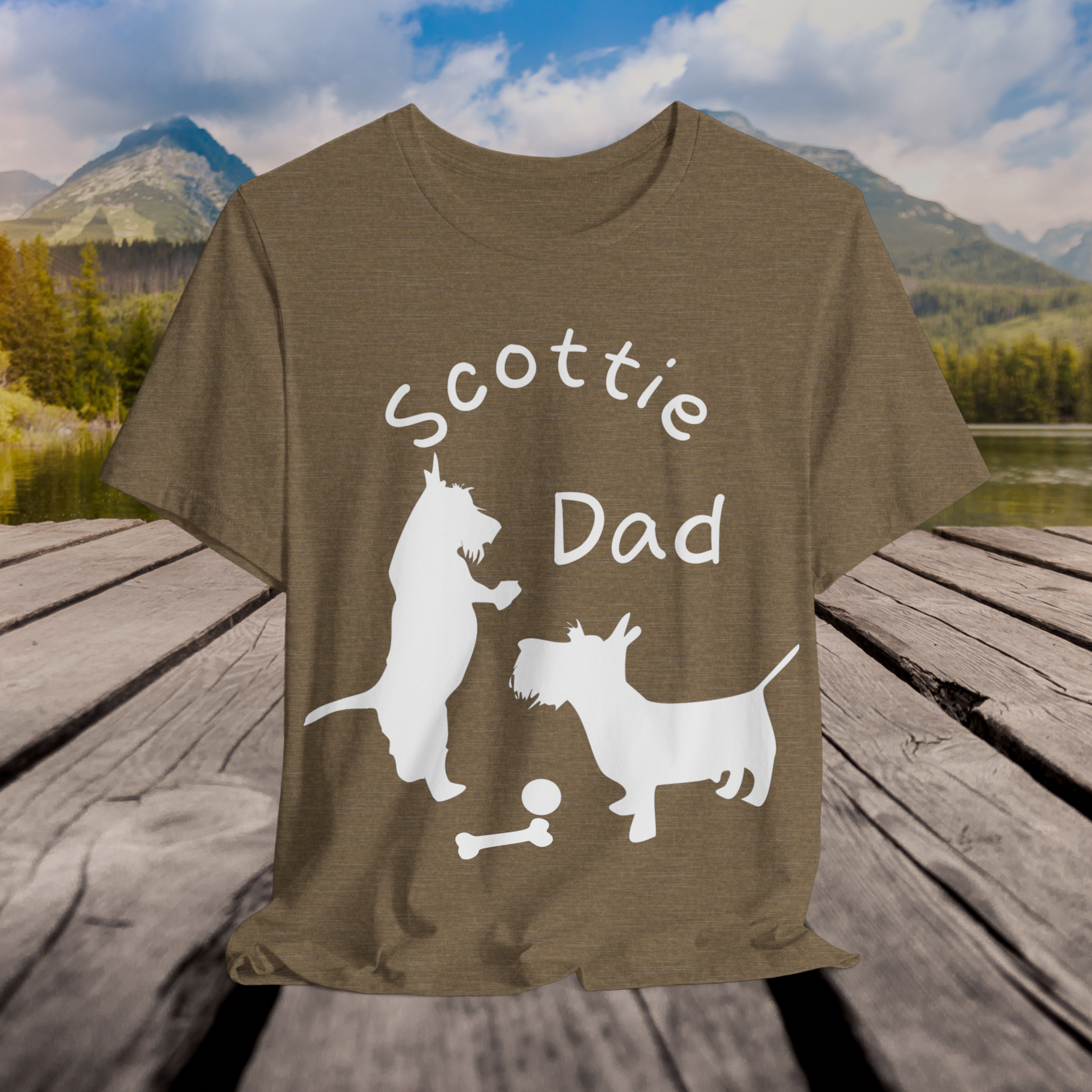 Scottie Dad Unisex Jersey Short Sleeve Tee - Perfect Gift for Dog Lovers
