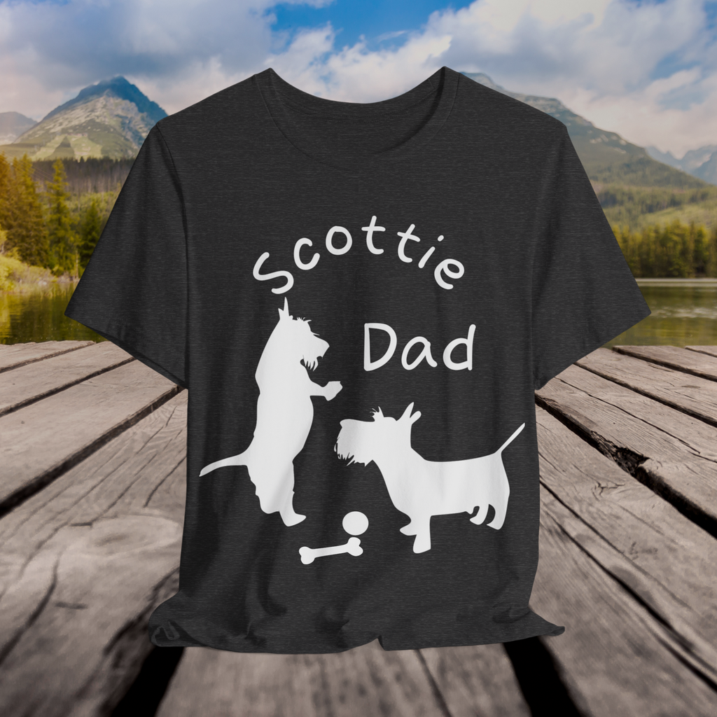 Scottie Dad Unisex Jersey Short Sleeve Tee - Perfect Gift for Dog Lovers