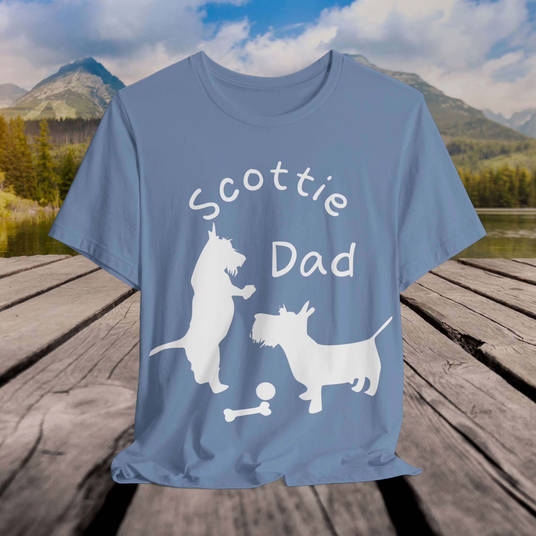 Scottie Dad Unisex Jersey Short Sleeve Tee - Perfect Gift for Dog Lovers