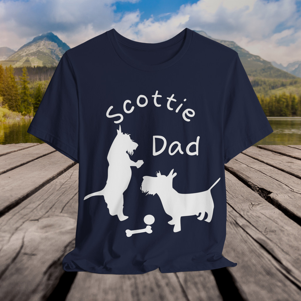 Scottie Dad Unisex Jersey Short Sleeve Tee - Perfect Gift for Dog Lovers