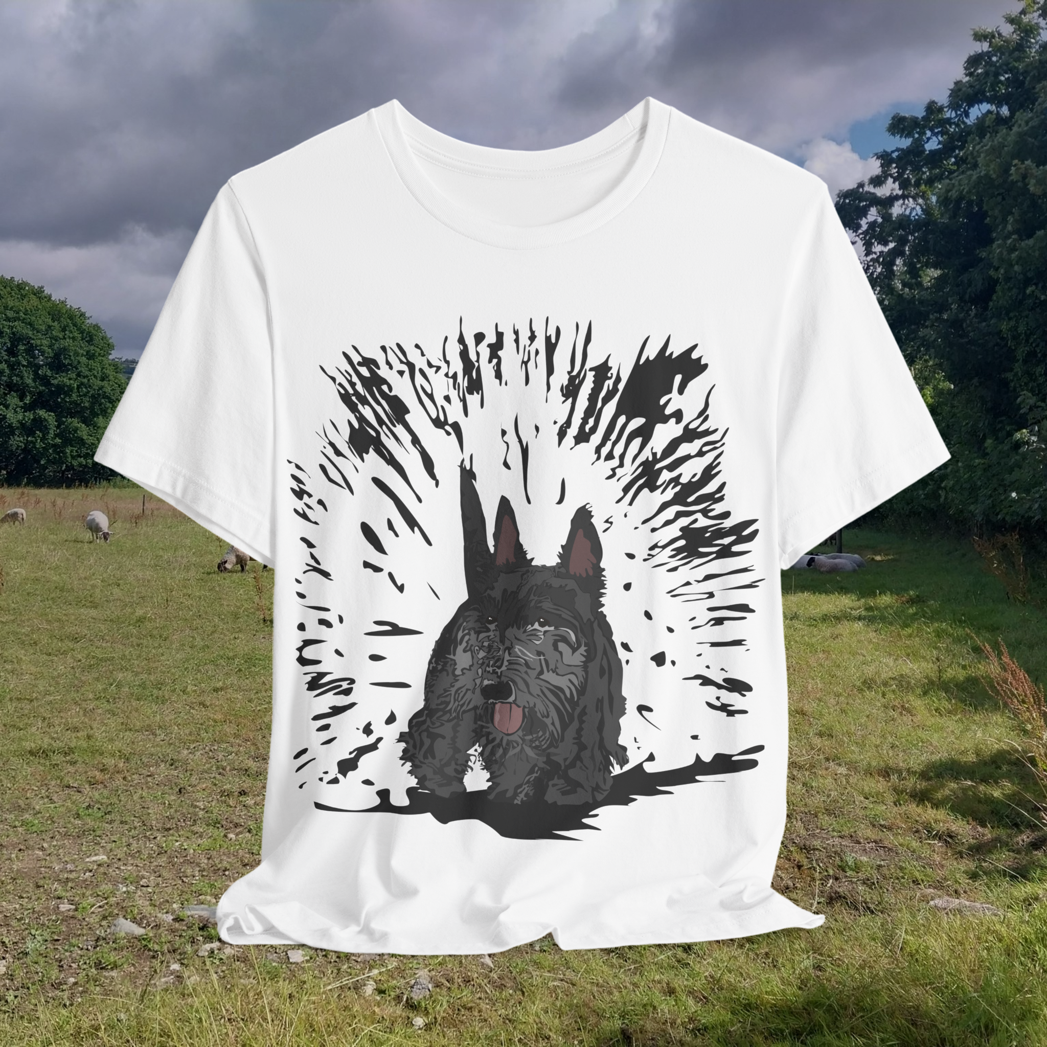 Playful Dog Explosion Unisex Jersey Tee