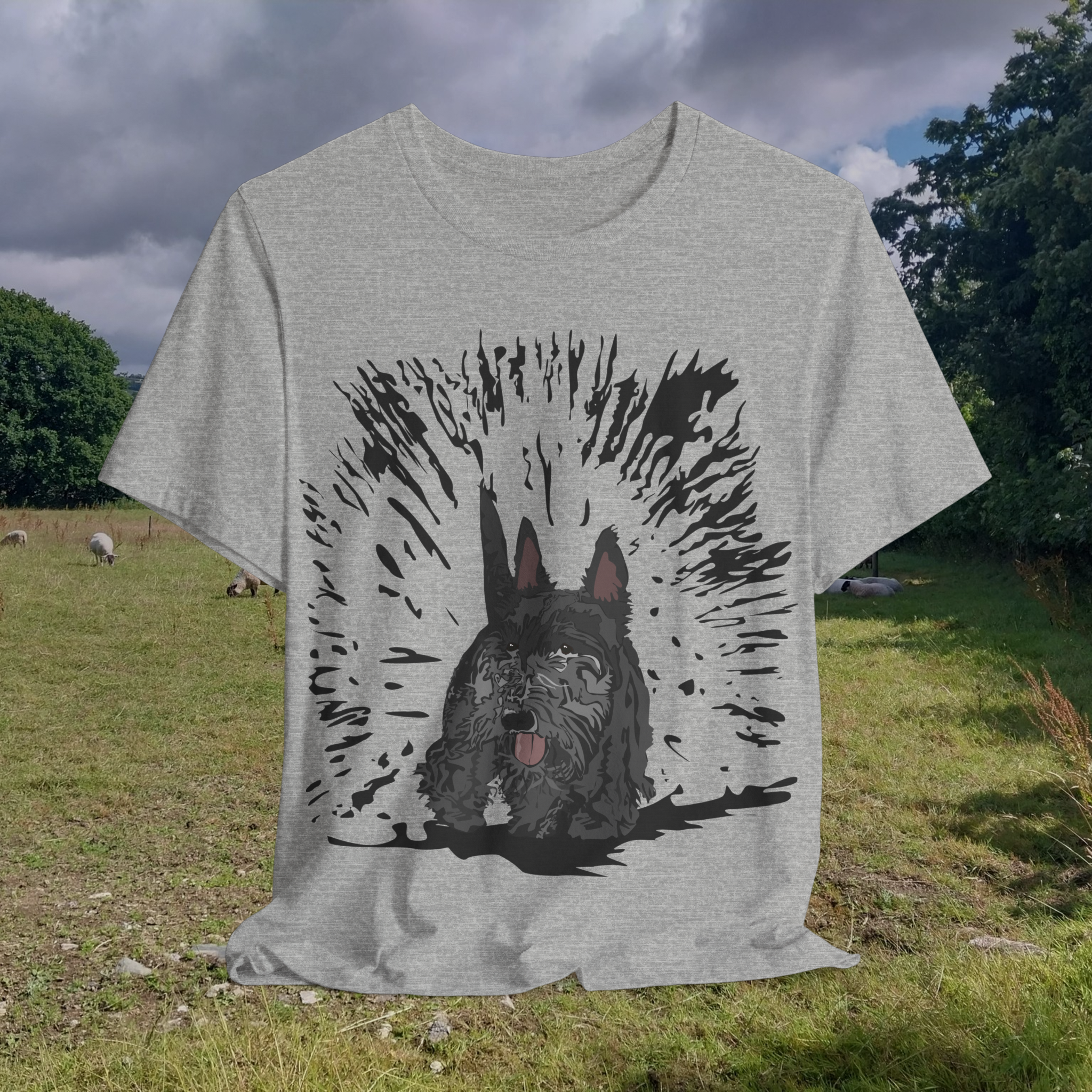 Playful Dog Explosion Unisex Jersey Tee