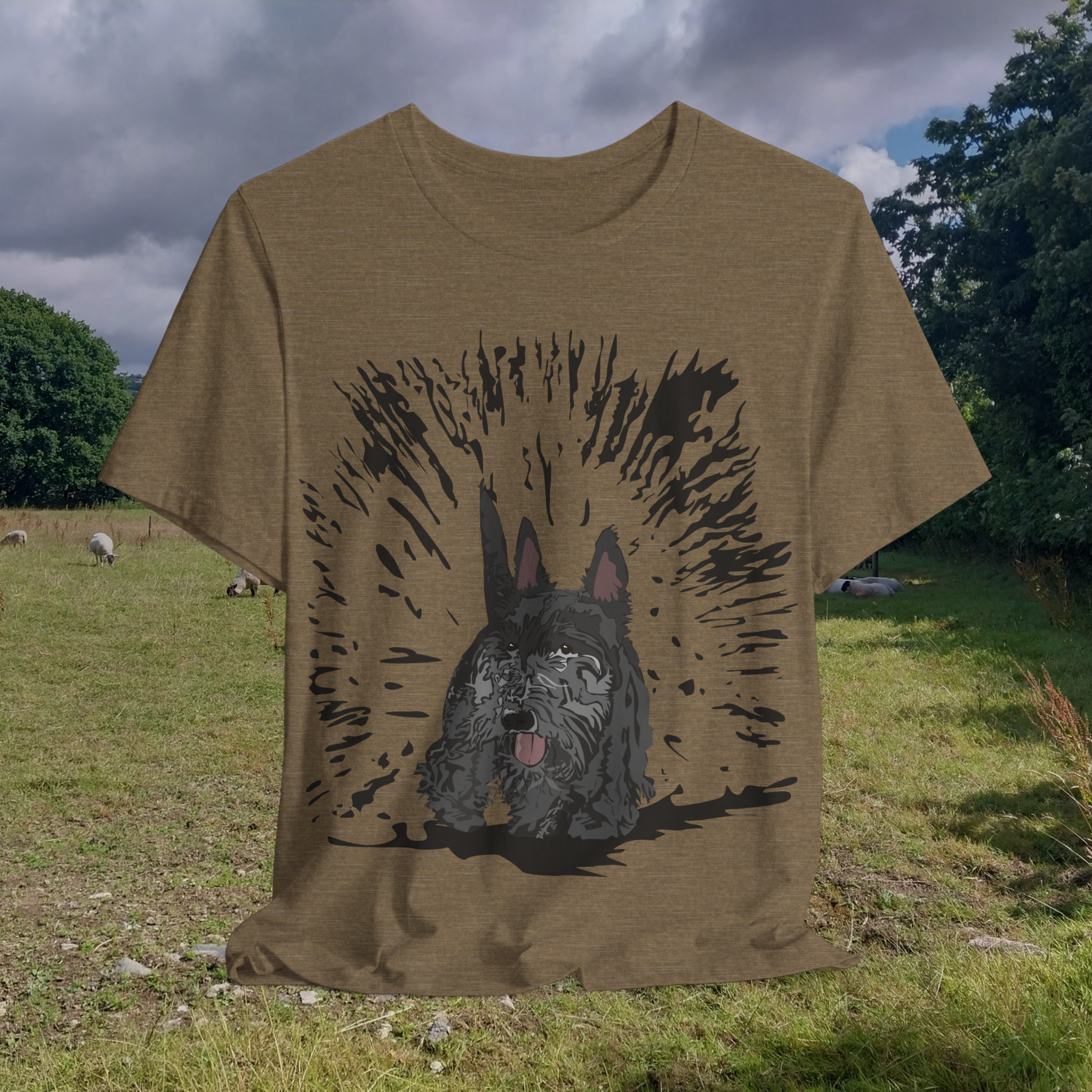 Playful Dog Explosion Unisex Jersey Tee