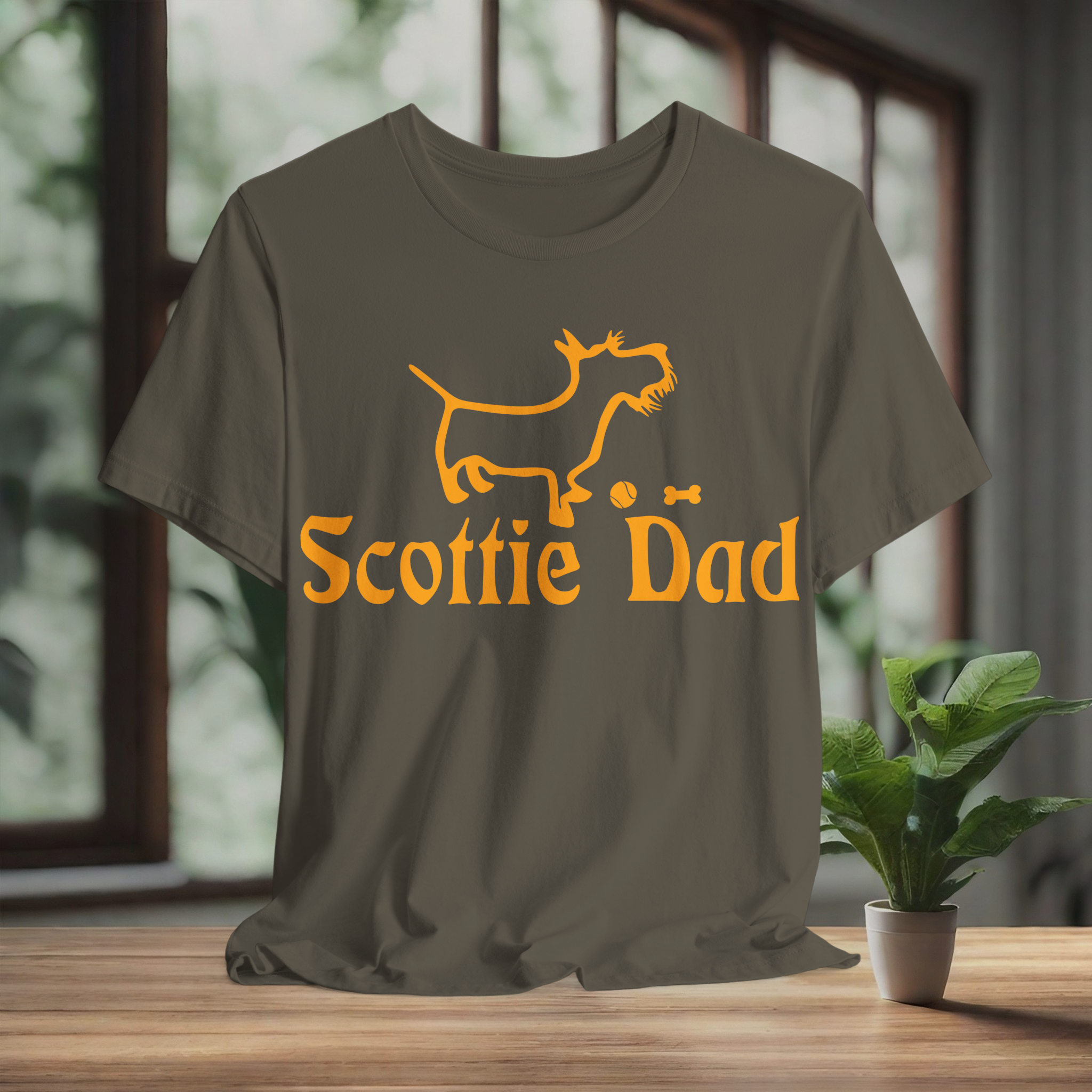 Scottie Dad Unisex Jersey Tee - Casual Dog Lover Shirt