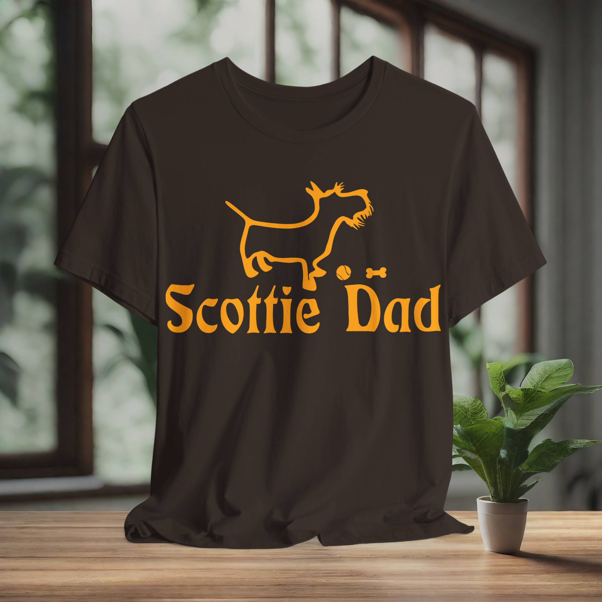Scottie Dad Unisex Jersey Tee - Casual Dog Lover Shirt