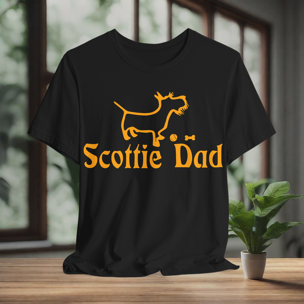 Scottie Dad Unisex Jersey Tee - Casual Dog Lover Shirt