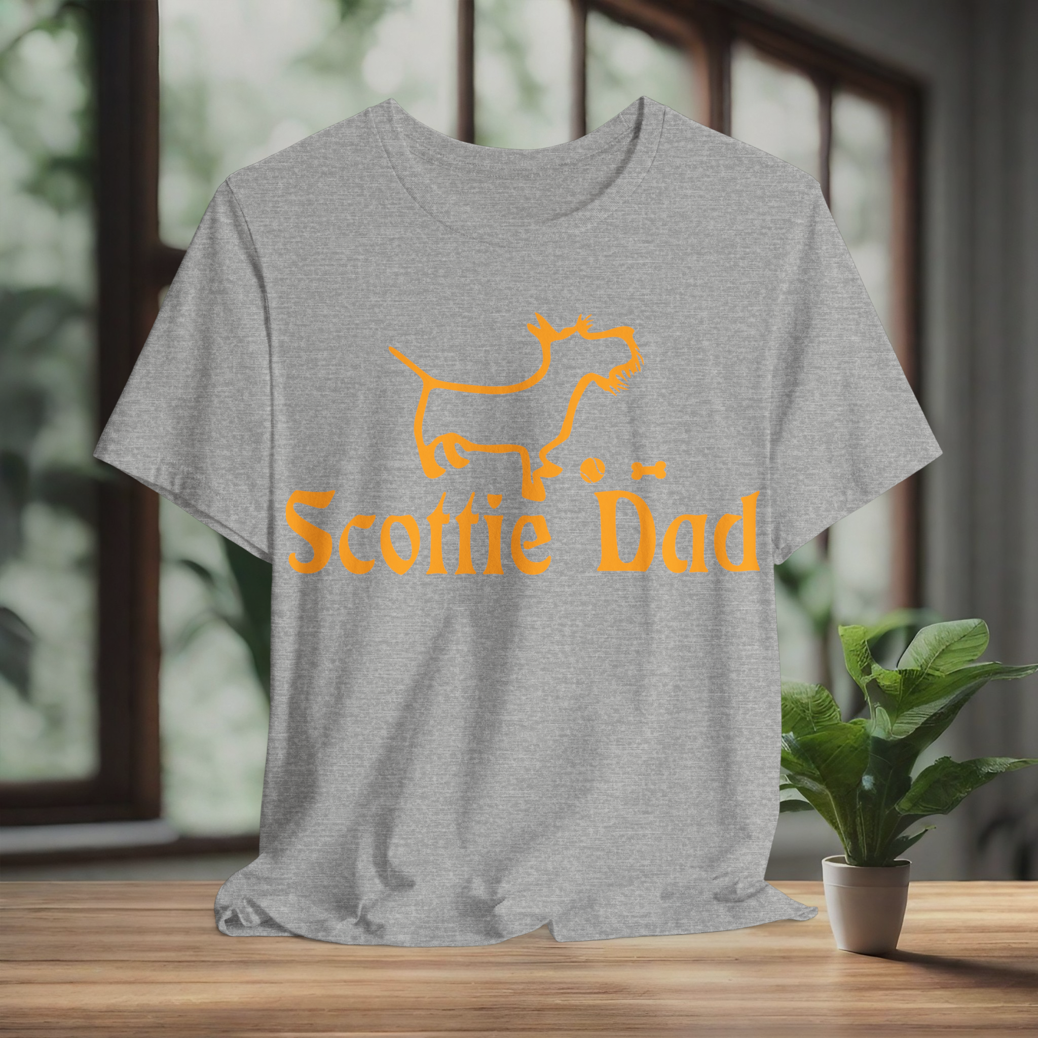 Scottie Dad Unisex Jersey Tee - Casual Dog Lover Shirt