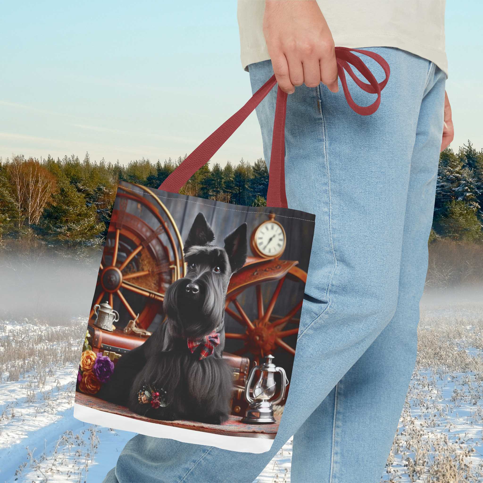 Vintage Dog Art Tote Bag - Stylish Pet Lover's Accessory