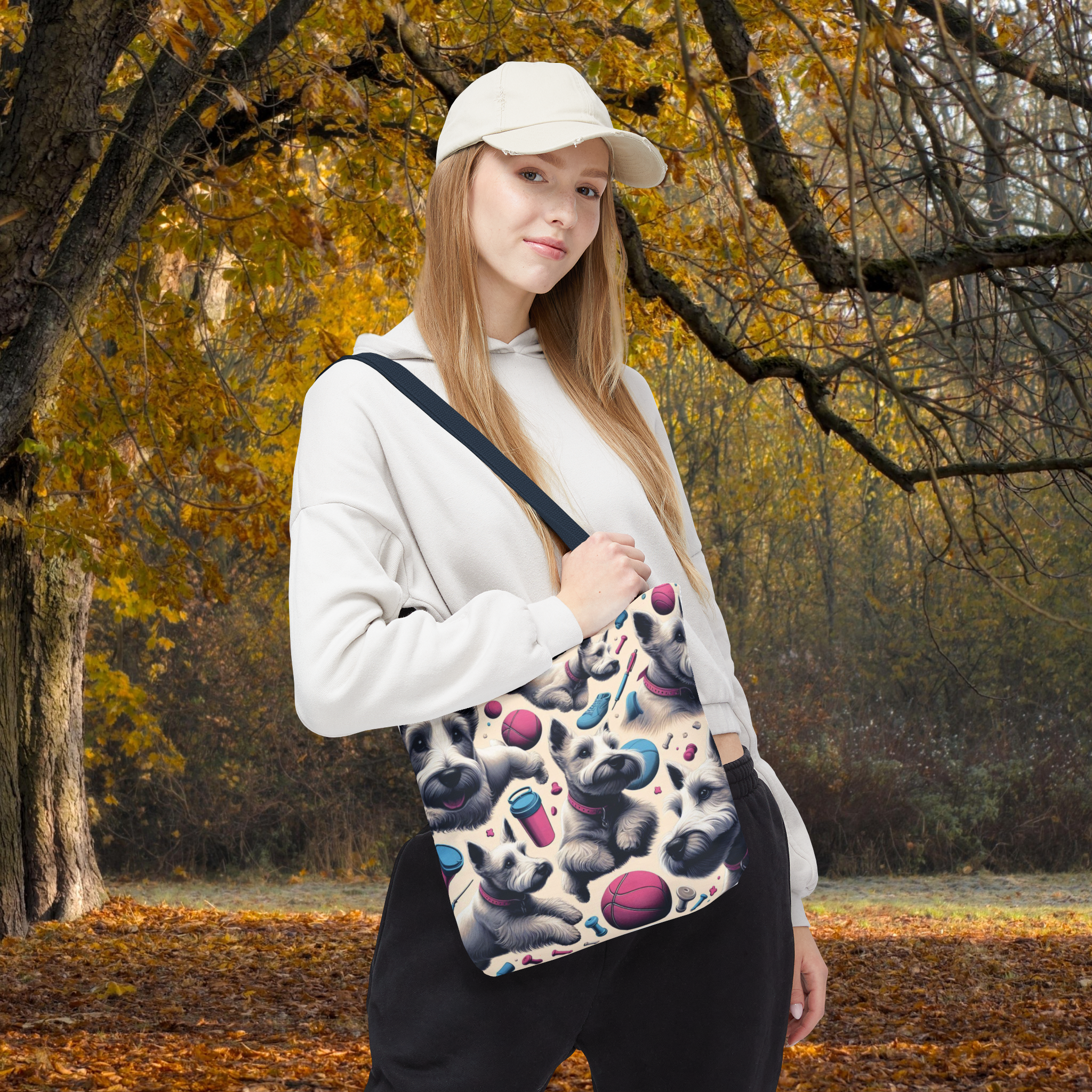 Fun Dog Tote Bag - Playful Scottish Terrier Design for Pet Lovers