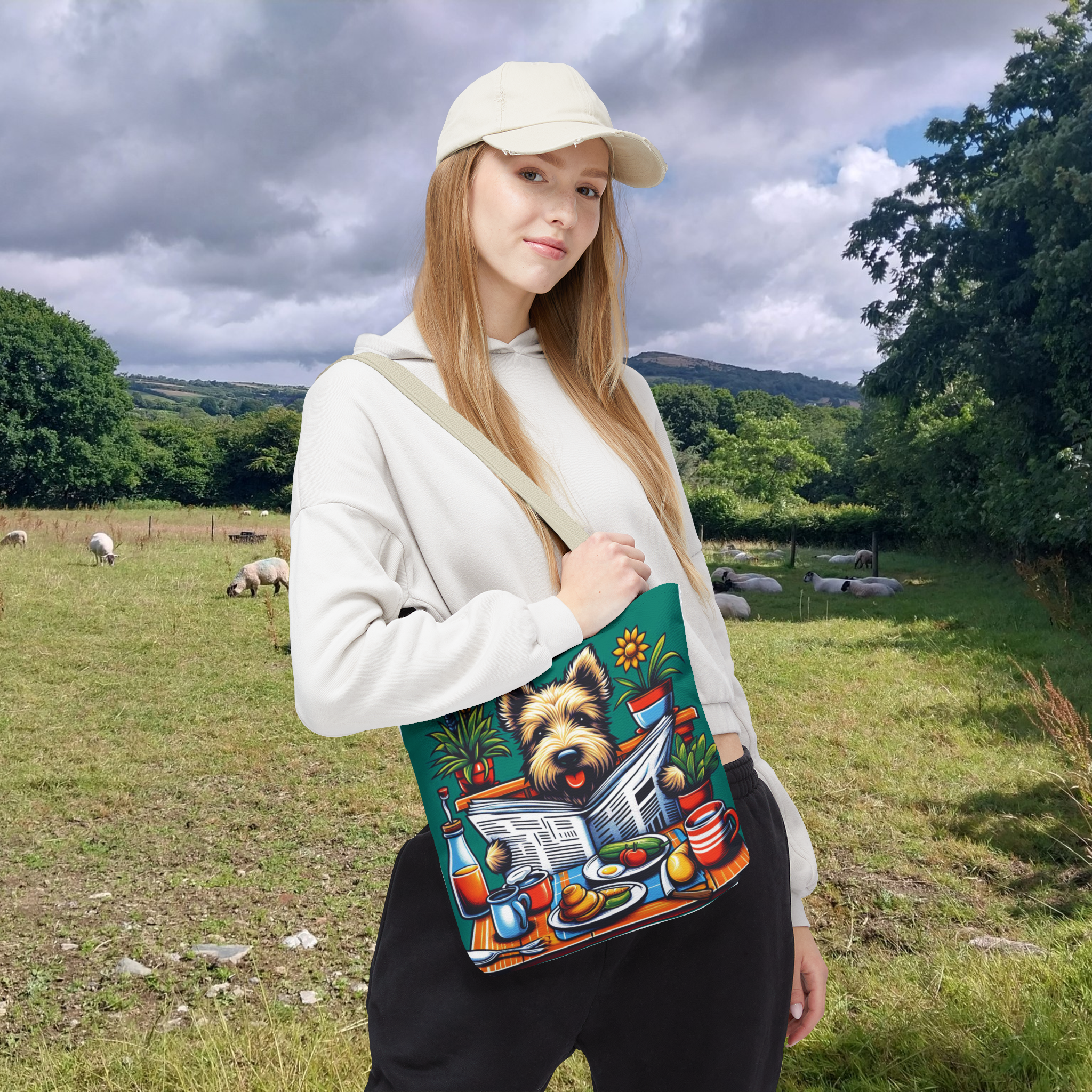 Cute Dog Tote Bag - Perfect for Animal Lovers and Coffee Enthusiasts