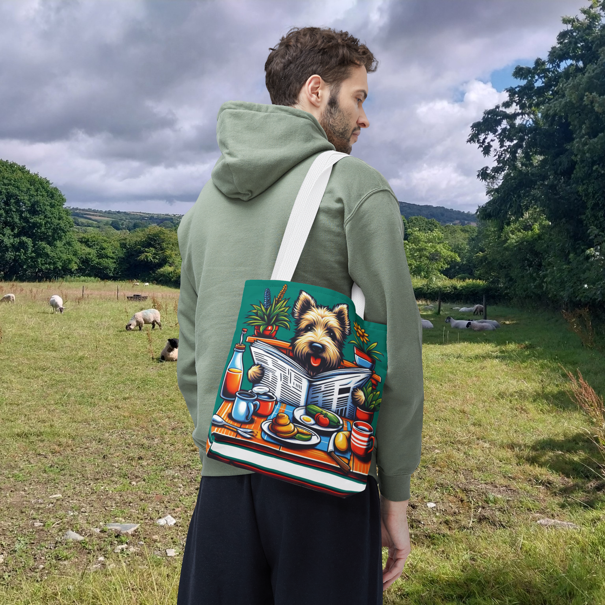 Cute Dog Tote Bag - Perfect for Animal Lovers and Coffee Enthusiasts