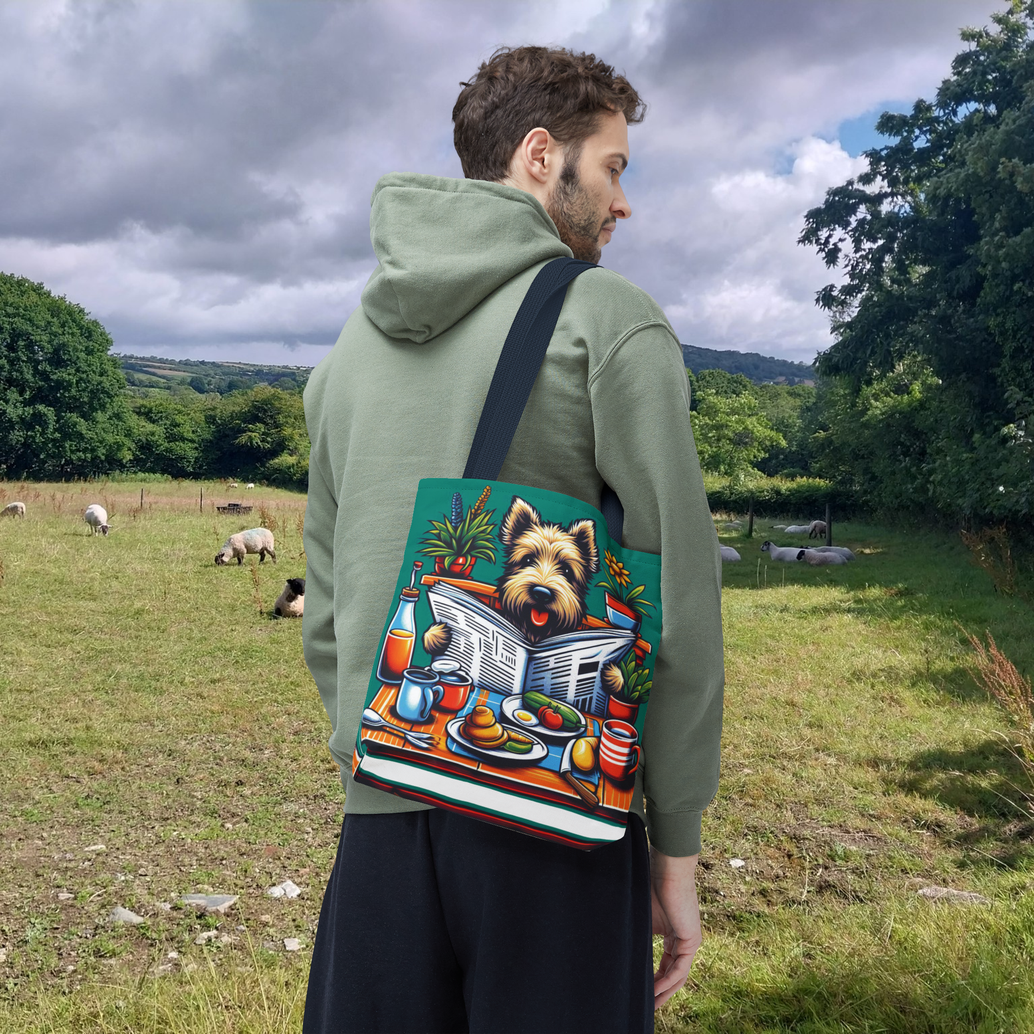 Cute Dog Tote Bag - Perfect for Animal Lovers and Coffee Enthusiasts